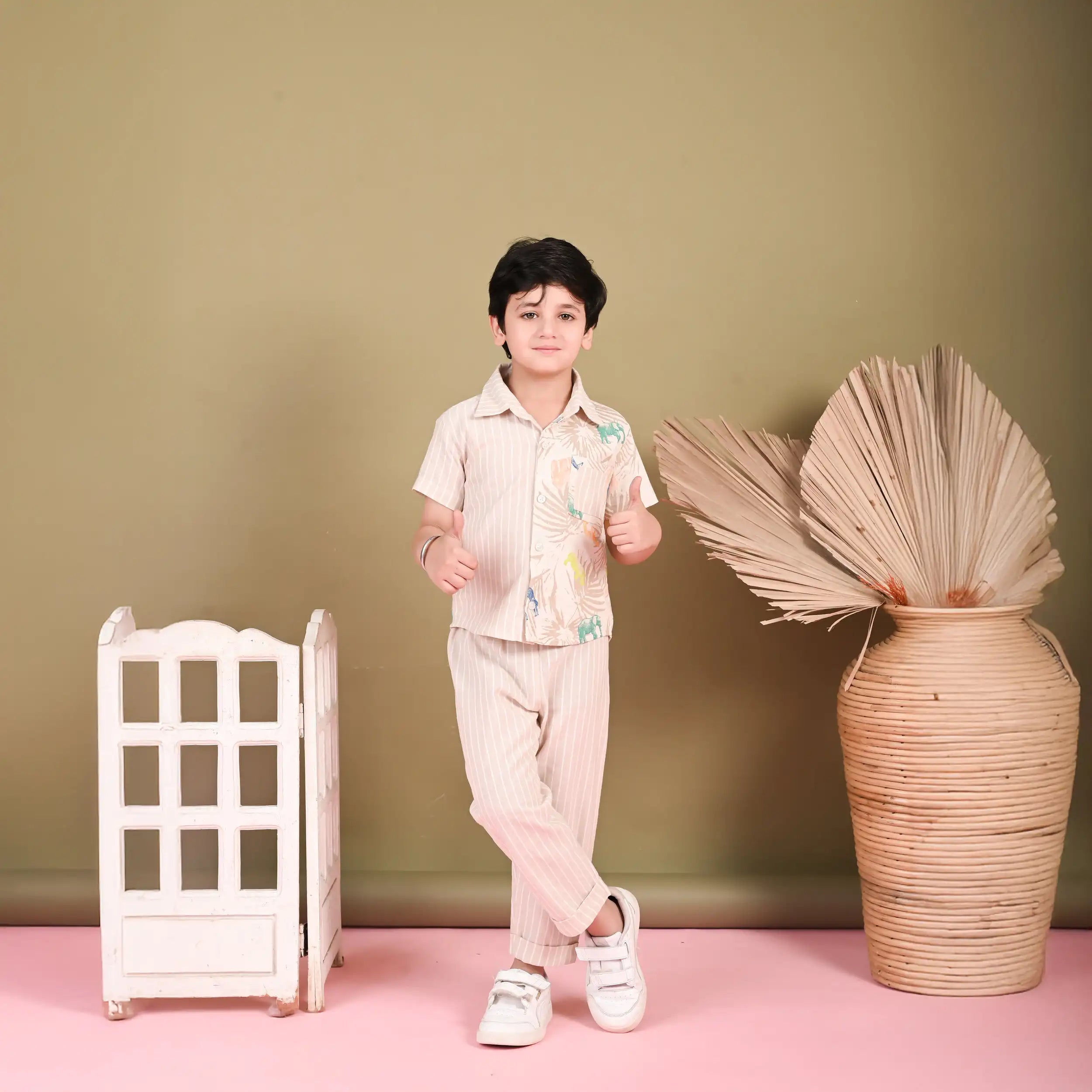 Wild Whimsy Animal Print Linen Co-ord Set