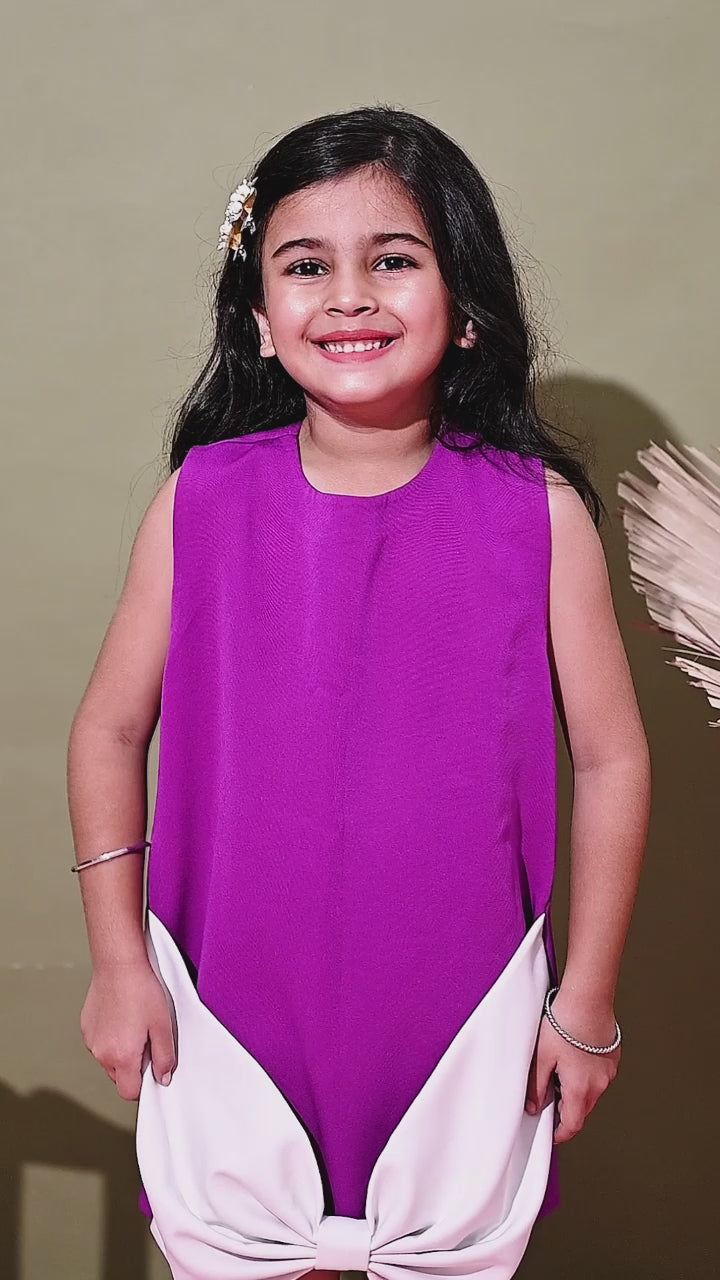 Royal Purple Bow Dress